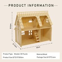 Puzzle en bois 3D, mini kit de maison à construire soi-même, modèle écologique, chambre mignonne, cadeau éducatif pour enfants et adultes, fête des mères, Noël, Nouvel An