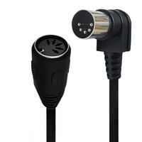 Câble MIDI DIN 5PIN mâle à femelle 90 degrés Câble d'extension audio MIDI 5 broches Fiche DIN din-5pin Adaptateur de câble M/F 0.5M/1m/1.5m