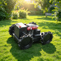 Tondeuse à gazon sans fil industrielle 24V 4 temps, longue portée 680M, autotractée, hauteur de coupe réglable 70mm, pour pentes