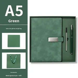 Cuaderno A5 de Negocios, Juego de Caja de Regalo Personalizada, Papel Dowling de Imitación de Cuero, Diseño Gratuito, Taza Aislada, Tema de Oficina, para Profesores - Product Image 5