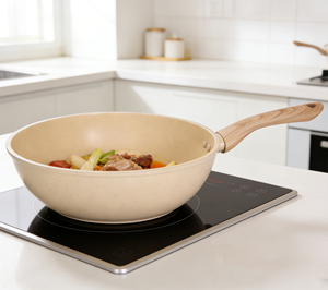 Klassieke design <span class=keywords><strong>5</strong></span>-delige antiaanbak eco-vriendelijke metalen kookset voor thuiskeuken, duurzaam gezinskoken, inclusief soeppan & braadpan - Product Image 5