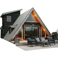 Maison mobile de luxe en bois triangulaire/acier, capsule spatiale imperméable pour célébrités d'Internet, hôtel mobile pour complexe de loisirs