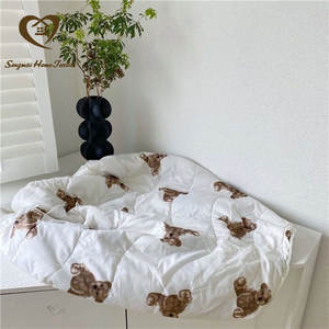 Xiangmai — couverture pour bébé Super douce, <span class=keywords><strong>couette</strong></span> fine avec ours de dessin animé, literie d'été, accessoires de couchage pour nouveau-né - Product Image 3
