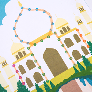 De los niños magia gran edificio pintura de papel de impresión de garabatos de punto-a-punto libro de <span class=keywords><strong>dibujo</strong></span> - Product Image 3