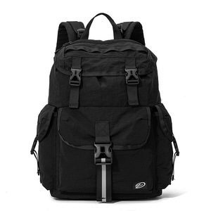<b>Black</b> Lightweight <b>Waterproof</b> Travel Hiking <b>Backpack</b> Laptop Daypack Unisex Softback with Zipper and Curved Shoulder Straps - Product Image 1