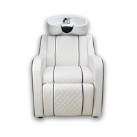 Lit de lavage de cheveux électrique inclinable avec télécommande, hauteur réglable, en PU imperméable, semi-inclinable, pour salon et spa