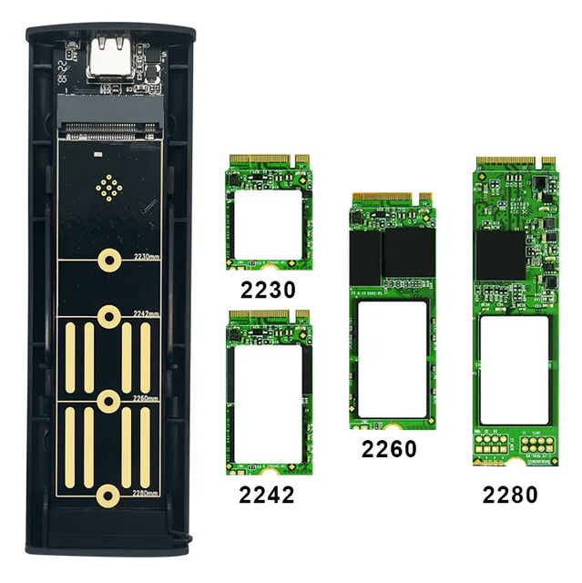 2023 Factory Wholesale Aluminum M2 Ssd case Nvme Ssd Enclosure M.2 to Usb Type c