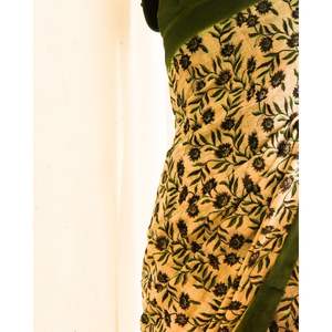 Sari de Lino y Seda Estampado de la Mejor Calidad para Uso Diario y Fiestas, Fabricado en India por UDDUP, Cantidad al por Mayor, Unisex, Estilo Pakistaní - Product Image 4