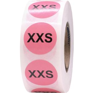 Durable round large garment size <b>stickers</b>. Waterproof and eco-friendly per <b>roll</b>. Suitable for retail apparel. - Product Image 2