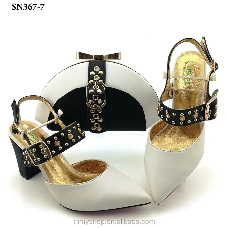 African Shoes And Bags To Match Stock Wedding Women Shoes Pu Leather Shoes For Party
