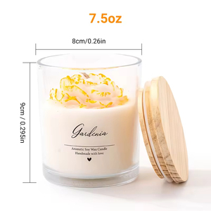 เทียนหอมกลิ่นดอกเดซี่ AIKUN Dreamy Cottagecore  วีแกน ทำจากขี้ผึ้งถั่วเหลืองสีม่วง สำหรับอโรมาเธอราพี เหมาะสำหรับของขวัญสุดโรแมนติกและชุดของขวัญสำหรับฤดูใบไม้ผลิ - Product Image 4