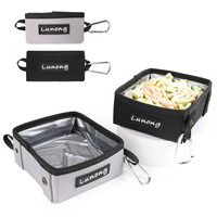 Bol de voyage portable pour chien, durable, pliable, écologique, en matériau de qualité alimentaire, multifonctionnel, rangement facile, transport facile