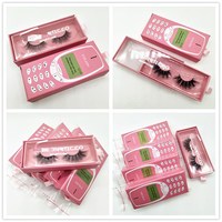 Boîte d'emballage de cils en vison blanc, personnalisé, nouveau Design, à la mode, avec nœud de ruban rose, pièces