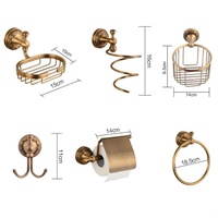 Ensemble d'accessoires de salle de bain de luxe en laiton massif de haute qualité, garantie 2 ans, kit d'équipement sanitaire mural