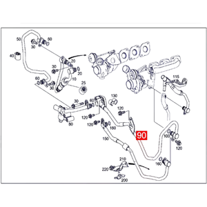 Fabricant chinois OE 2782000200/A2782000200 tuyau de refroidissement tuyau turbocompresseur ligne de liquide de refroidissement utilisé pour <span class=keywords><strong>Mercedes</strong></span> CLS550 CLS63 - Product Image 6