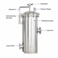 Boîtier de filtre à sac en acier inoxydable de qualité alimentaire pour la bière, le jus, le sirop, l'huile comestible et le traitement des boissons