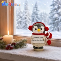 Handgefertigte Häkel-Ohrenschützer Pinguin Amigurumi Puppe Schreibtisch-Deko Inspirierendes Weihnachtsgeschenk Maßanfertigung Großhandel