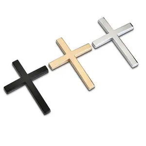 Adesivo emblema criativo de jesus, adesivo de metal cromado de deus, cruz cristão, decalque de emblema