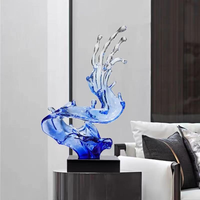 Artisanat en résine transparente personnalisé, ornement, décoration artistique, sculpture en résine époxy transparente, œuvre d'art, utilisation hôtelière