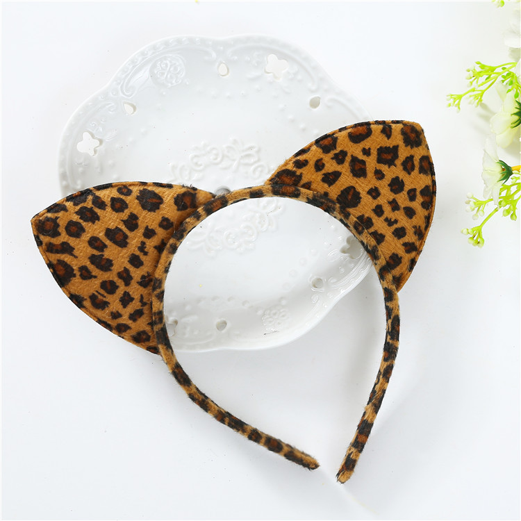 14 talla estampado leopardo marrón