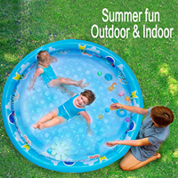 Piscine gonflable pour enfants à 3 anneaux, 48 x 12 pouces, piscine pour tout-petits, fosse à balles gonflable pour bébés, petite piscine pour nourrissons (bleue)