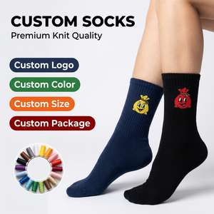 Wholesale Custom logo Comfortable Grip <b>Socks</b> Custom Quick Dry <b>Moisture</b> Wicking Cotton Crew Sports <b>Socks</b> for Running - Product Image 1