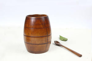 Taza de té y café de madera de vientre grande de <span class=keywords><strong>grano</strong></span> de madera vintage con logotipo personalizado estilo de diseño bonito - Product Image 2