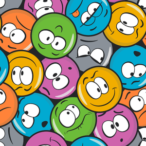 Juego de Funda Nórdica 100% Algodón con Diseño de Emoticonos, Tamaño Queen Francés 240x220cm - Product Image 3