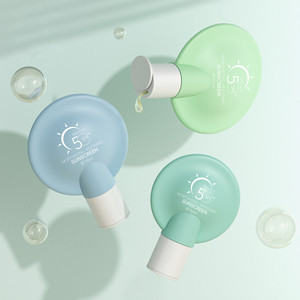 Botellas de Plástico Personalizadas de <span class=keywords><strong>50</strong></span>, 70 y 90 <span class=keywords><strong>ml</strong></span>, Forma Única en Azul y Verde, para Bloqueador Solar, Crema Solar, Loción Facial y Corporal, Productos Cosméticos - Product Image 4