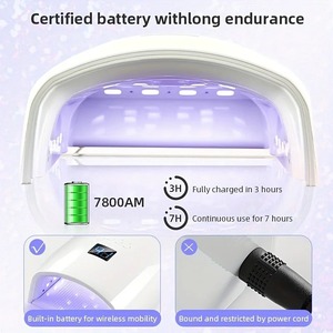 Nueva Lámpara Secadora de Uñas UV LED Recargable con Construcción Metálica para Uso Doméstico, Secado Rápido, Set en Caja de Regalo - Product Image 3