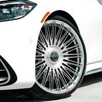 Rines Monobloque Forjados Super Brillantes con Diseño Multirradio Delgado de 19, 21 y 22 Pulgadas 5x112, Equilibrados y Probados, para Mercedes Clase S