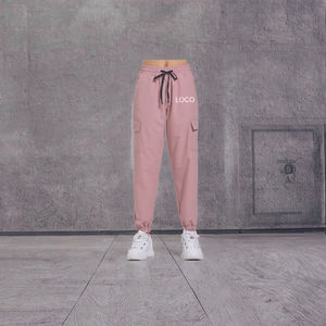 Pantalon de jogging décontracté pour femme, coupe ample, avec logo personnalisé, imprimé, taille mi-haute, cordon de serrage, écologique, séchage rapide, respirant - Product Image 2