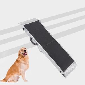 <span class=keywords><strong>Escalier</strong></span> et <span class=keywords><strong>rampe</strong></span> pliables pour chien CNRANNUO PR04, en alliage d'aluminium réglable, capacité de 400 livres, design pliable pour les grands chiens - Product Image 1