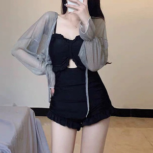 Mùa Hè Mới bảo thủ Áo tắm thu thập giảm béo Áo Tắm gợi cảm dài tay áo tắm mùa xuân nóng - Product Image 1