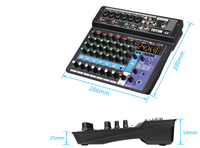 Bgteyun — mini mélangeur numérique professionnel, 8 canaux, usb, numérique, console à dents bleues, enregistrement, interface numérique
