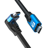 Câble HDMI haute qualité à 90 degrés, prend en charge la 4K, la 3D, l'ARC et le transfert Ethernet jusqu'à 18 Gbit/s pour ordinateur, téléviseur, moniteur, projecteur