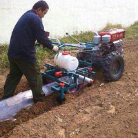 Motoculteur avec Charrue / Motobineuse / Tondeuse à Gazon 18 CV, Tracteur Agricole Portatif