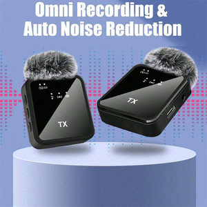3 in 1 Wireless Clip-on <b>Microphone</b> Type C 3.5mm Receiver Noise Cancelling Mic for Mobile Phone Camera PC - Product Image 6