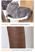 Tour pour animaux de compagnie multi-niveaux luxe sisal arbre à chat chat maison en bois