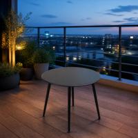 Table basse d'extérieur en acier au carbone noir, style minimaliste, pour balcon, mobilier de maison, table de café pour salon de thé