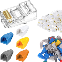 Ethernet PVC Gummi Farbige RJ45-Steckerabdeckung Kabel RJ45 Modularstecker Zugentlastungshülsen für Cat5e Cat6