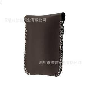 Funda de cuero para batería externa, funda protectora de cuero PU para productos electrónicos, funda de cuero inalámbrica Bluetooth para almacenamiento. - Product Image 4