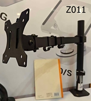 Support de bureau robuste pour un seul moniteur, pour écrans de 15 à 33 pouces, réglable en hauteur, pivotant à 360°, VESA 75x75mm, pour bureau, maison, jeux