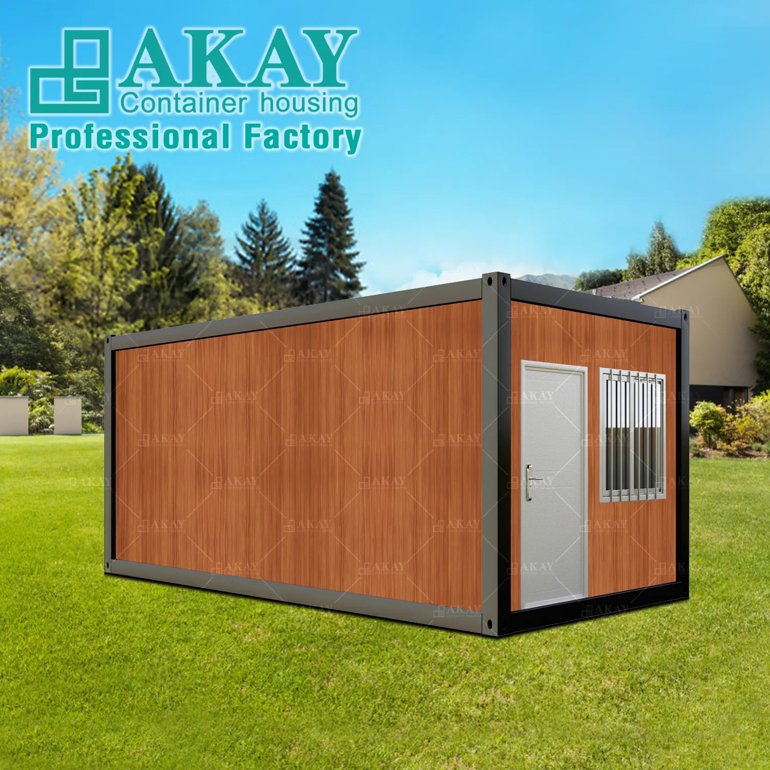 Case container a prova di uragano d'acqua ben progettate con rivestimento moderno e finitura interna, casa modulare pieghevole ecologica