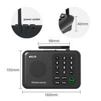 Système d'interphone sans fil à 10 canaux pour maison, entreprise, bureau, portée de 1 mile, système de communication domestique sans fil