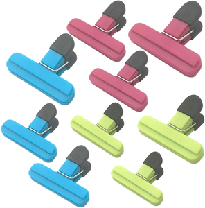 Clips de scellage réutilisables en plastique PE pour la conservation des aliments et les sachets de collations - Conception flexible 3-3,9 pouces x 4-5,9 pouces - Product Image 1