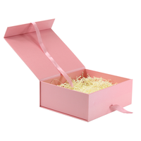 Boîte cadeau pliable magnétique haut de gamme avec logo de marque personnalisé, respectueuse de l'environnement, avec ruban décoratif en matériau recyclé pour un emballage de luxe