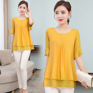 Fashion Design New <strong>Blouse</strong> Plus Size <strong>Summer</strong> <strong>Ladies</strong> Chiffon Shirts - Product Image 4