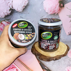 Gommage corporel exfoliant au café et à la noix de coco le plus vendu pour toutes les zones - Nettoyage en profondeur, hydratant, blanchissant - Sels de bain - 500g - Product Image 3