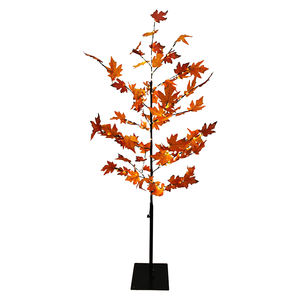 60 pulgadas de plástico artificial árbol de arce decoraciones de otoño 200 LED iluminado blanco cálido DC impermeable cosecha Halloween Acción de Gracias - Product Image 1